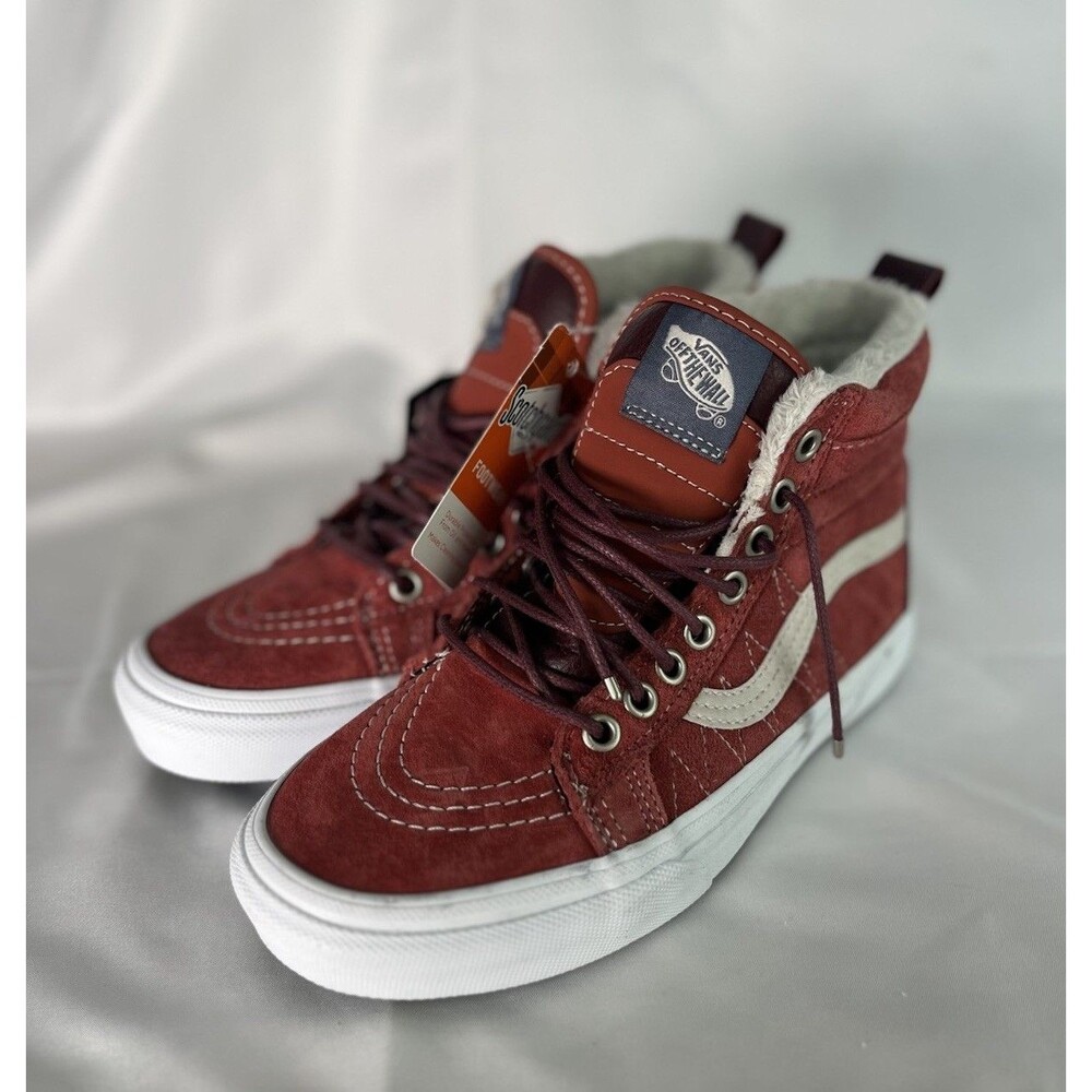 VANS Sk8 Hi MTE Hot Sauce Port Royale White NWT Size 4 Kids/Teens